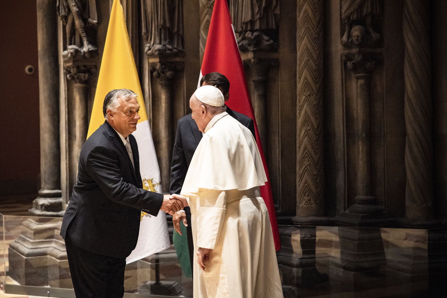 Paavst Franciscus ja Ungari peaminister Viktor Orban eile Budapesti kaunite kunstide muuseumis.