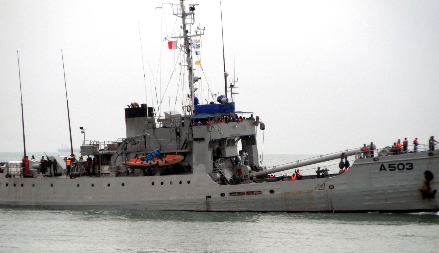 Nigeeria mereväe laev mõne aasta eest piraaditõrje operatsioonil Benini suurima linna Contonou lähistel.