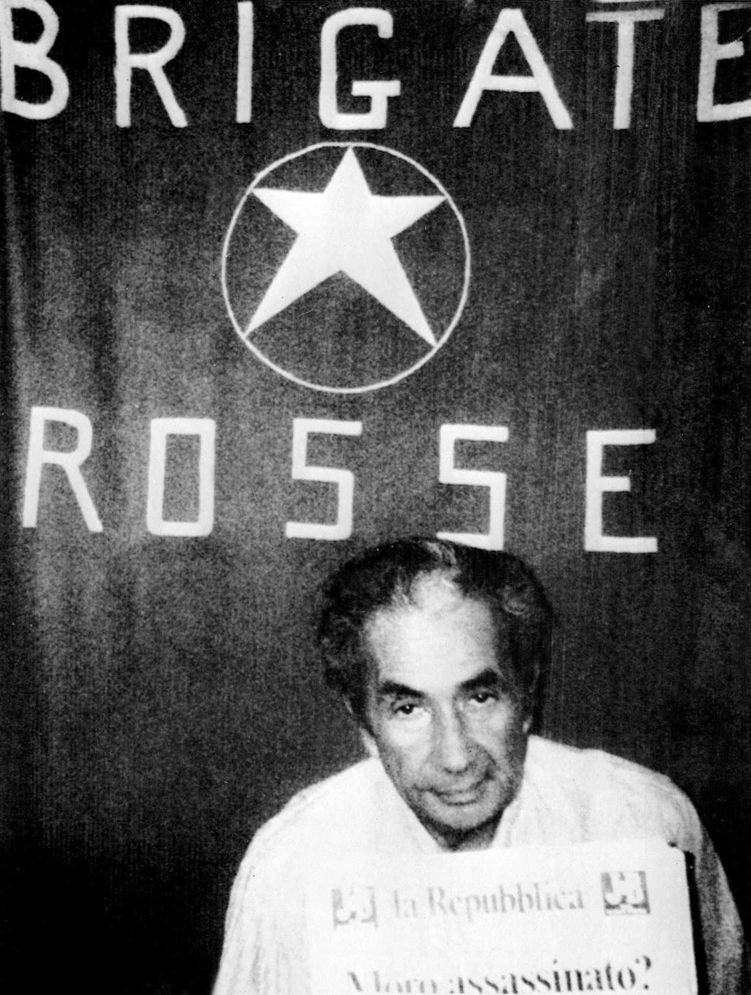 20. aprillil 1978. aastal tehtud foto vangistatud Aldo Morost, kelle Punased Brigaadid olid röövinud.