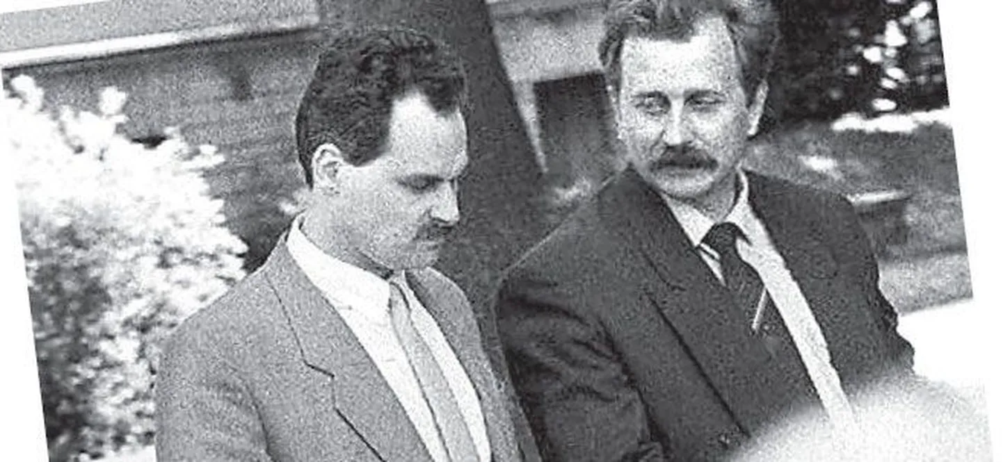 Jaan Toots ja Kalle Klandorf juulis 1992.