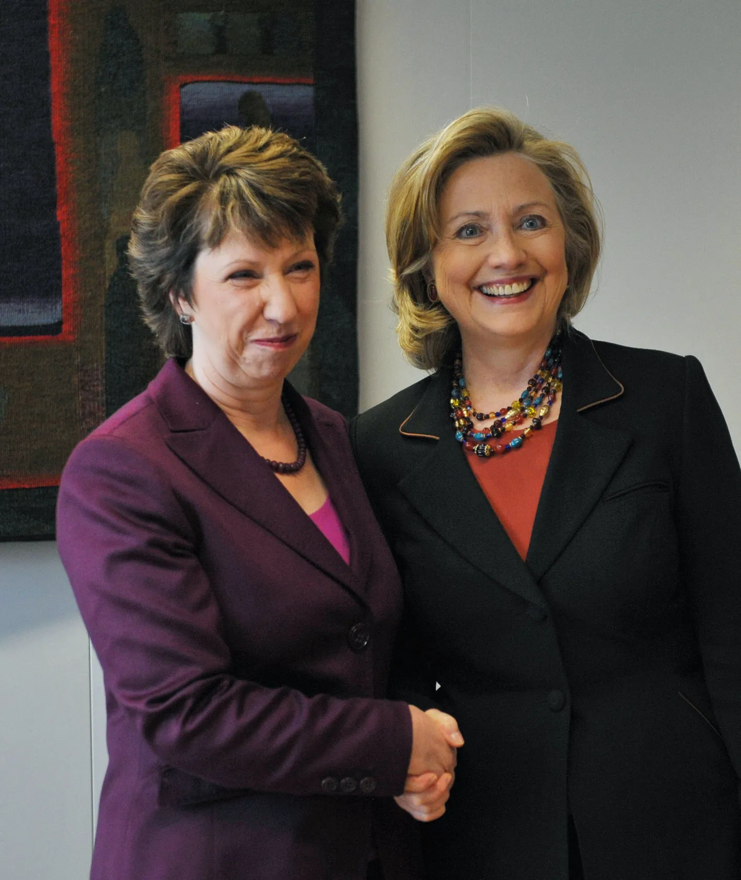 Euroopa välispoliitika nägu ja uue välisteenistuse ülesehitaja Catherine Ashton USA välisministri Hillary Clintoniga.