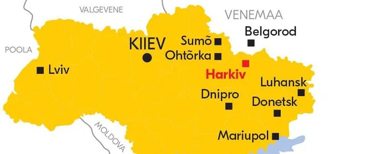 Harkiv, päris Venemaa piiri lähedal.