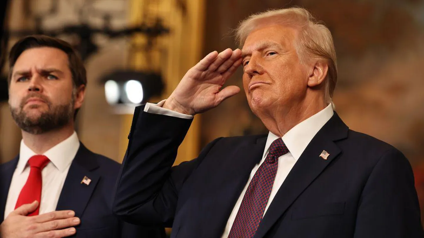 Дональд Трамп и вице-президент Джей Ди Вэнс на инаугурации 20 января 2025 года