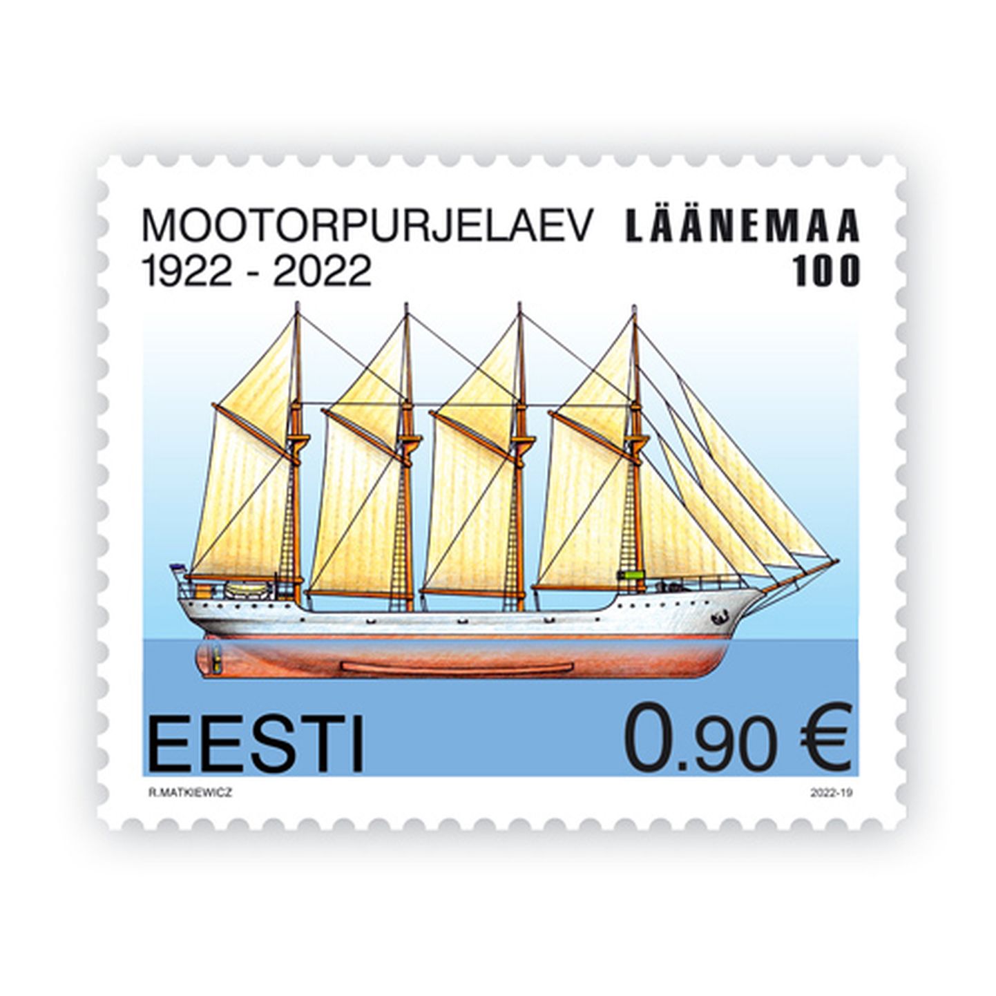 Uus postmark mootorpurjelaevast «Läänemaa»
