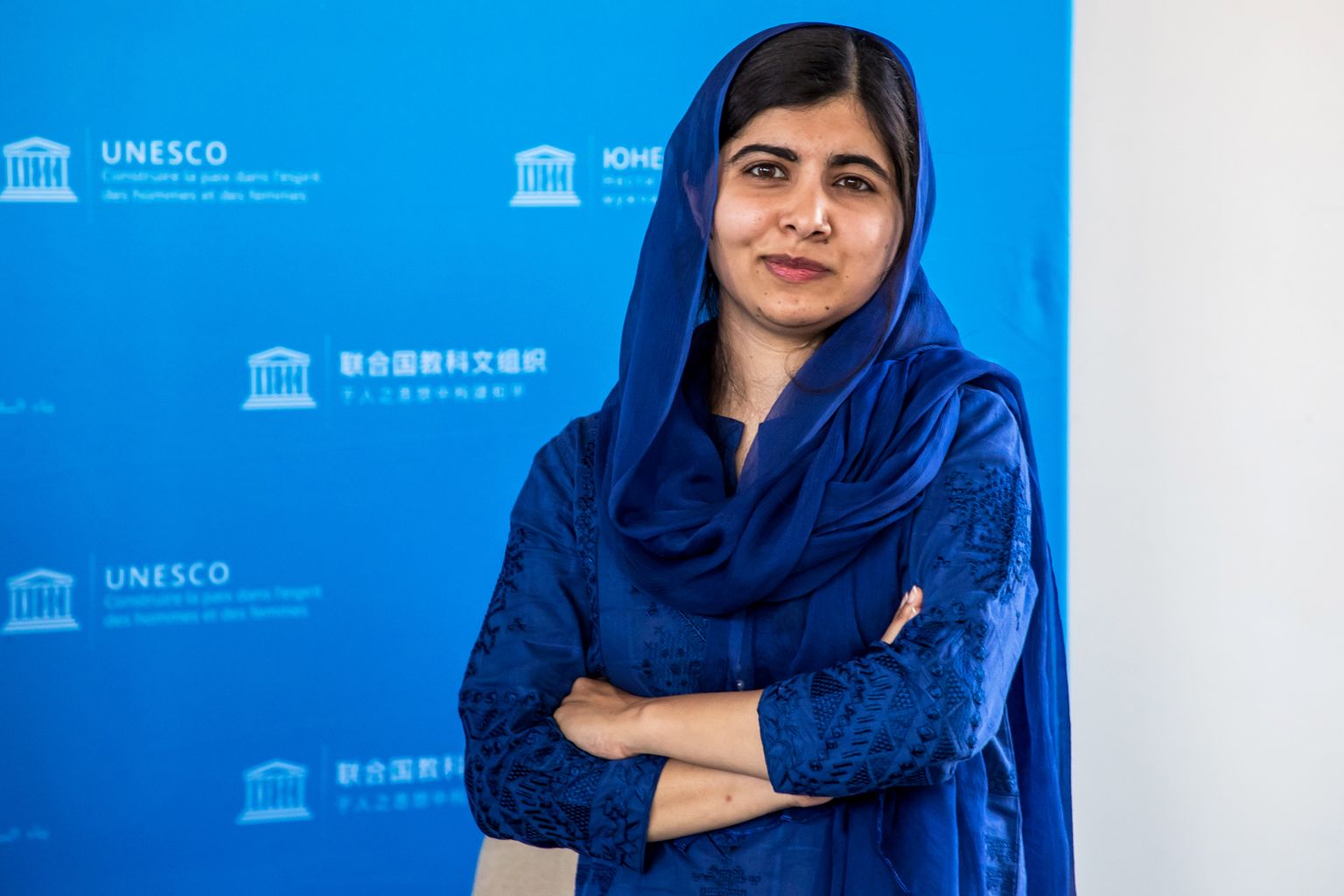 Nobeli preemia laureaat Malala Yousafzai G-7 riikide haridusministrite tippkohtumisel Prantsusmaal Pariisis juulis 2019