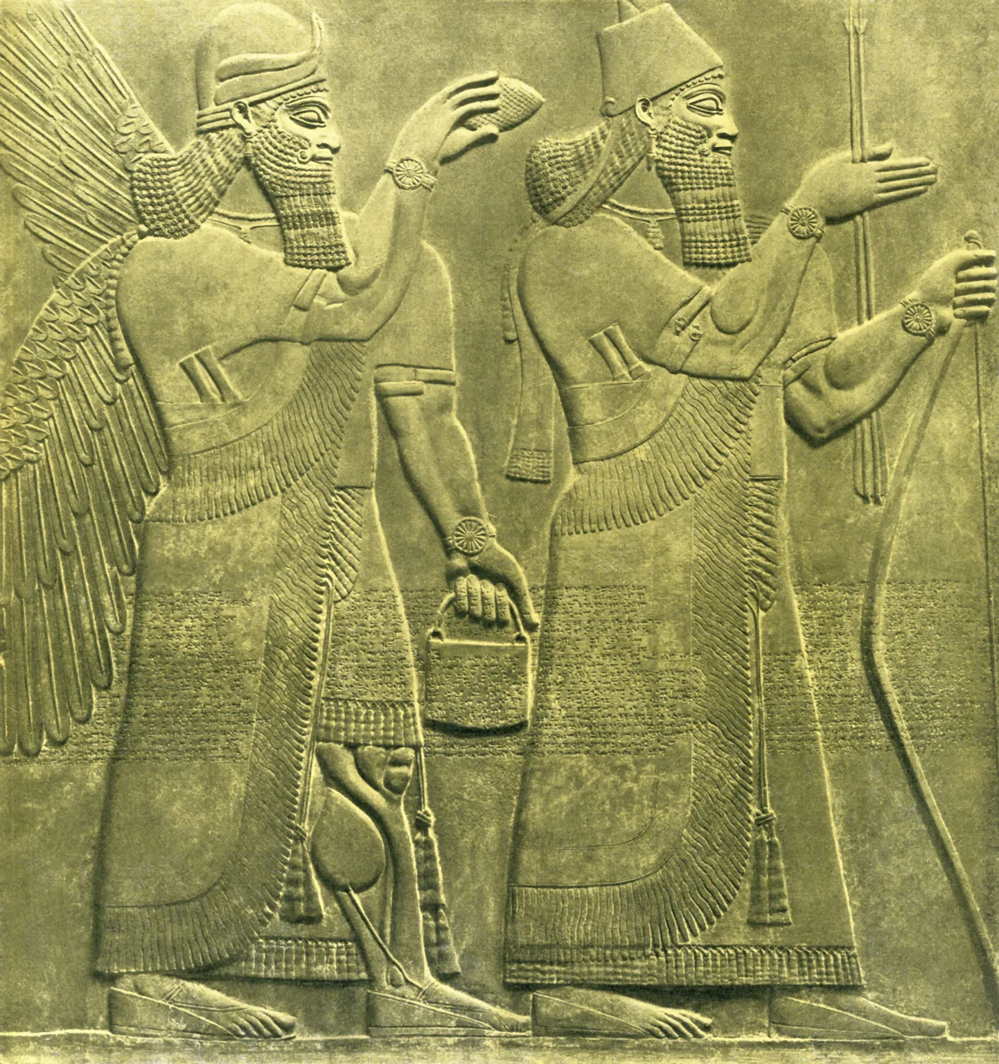 Assüüria kuningat Ashurnasirpal II kujutav fresko Nimrudis