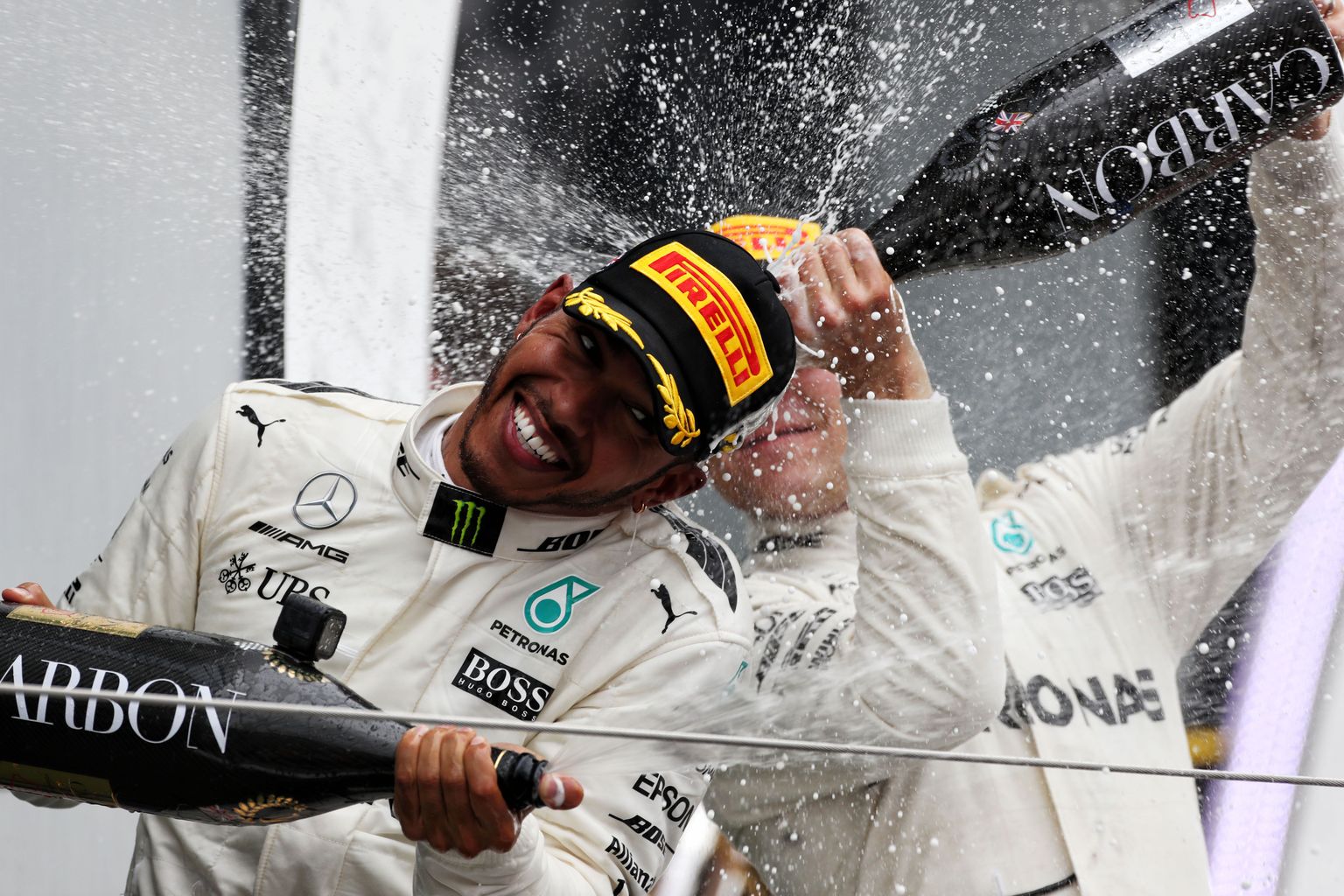Suurbritannia GP: võitja Lewis Hamilton ja teisena lõpetanud Valtteri Bottas