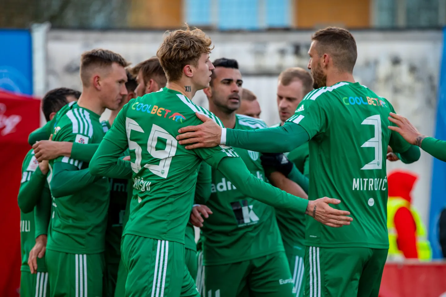 Tallinna FCI Levadia mängijad.
