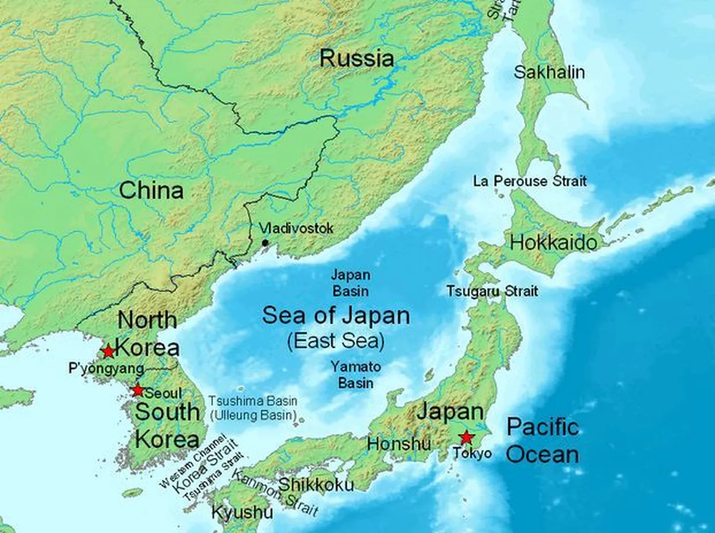 Lõuna-Korea ja Suurbritannia vaidlevad merenimede üle