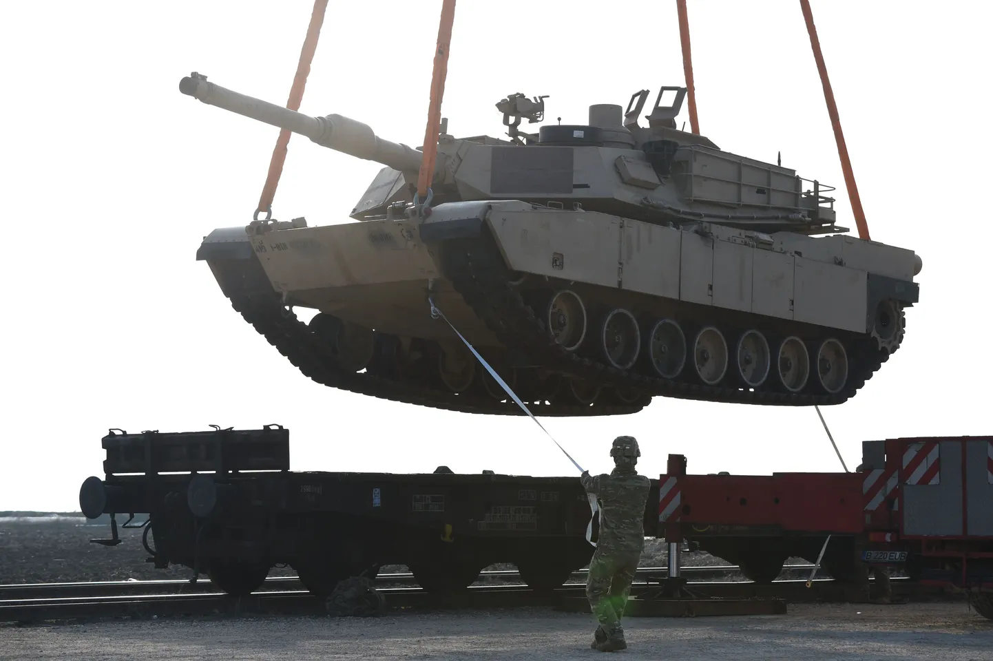 USA Abrams tanki transportimine.