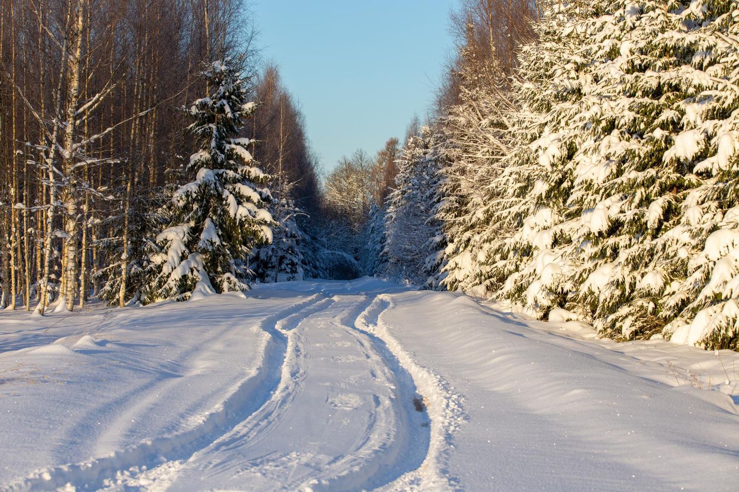 Vaatamata sulale on väiksemad teed lumised.