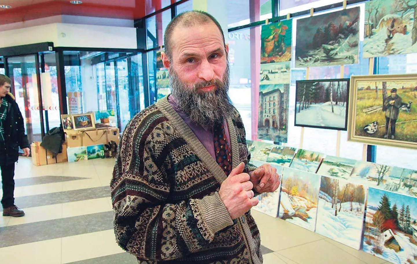 Aleksei Jastrebov on Pärnu kunstielus omaette nähtus - kunstnik ja kaupmees ühes isikus, kes toetust küsimata vaid oma piltide müügist elatub.