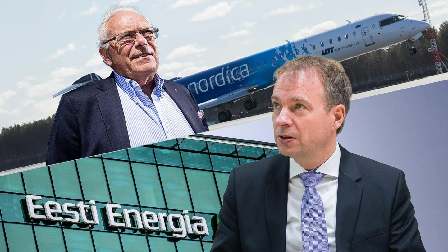 Nordica pankrot ja Eestis Energia eksimused avavad vajaduse uue süsteemi järele. Pildil Eesti riikliku lennufirma Estonian Airi juht Jan Palmer ja Eesti Energia endine juhatuse esimees Hando Sutter.
