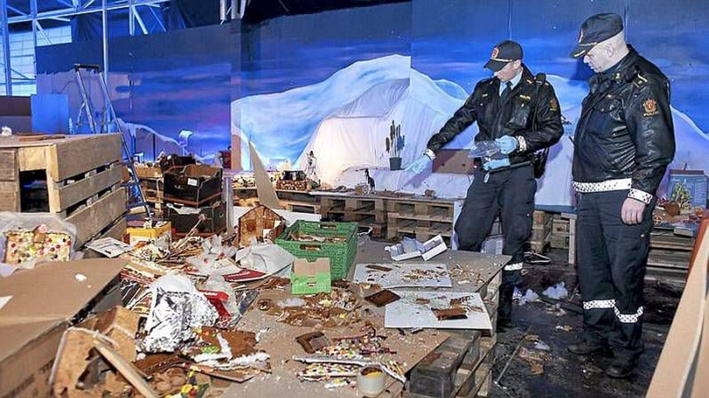Norra politsei uurib purustatud piparkoogilinna