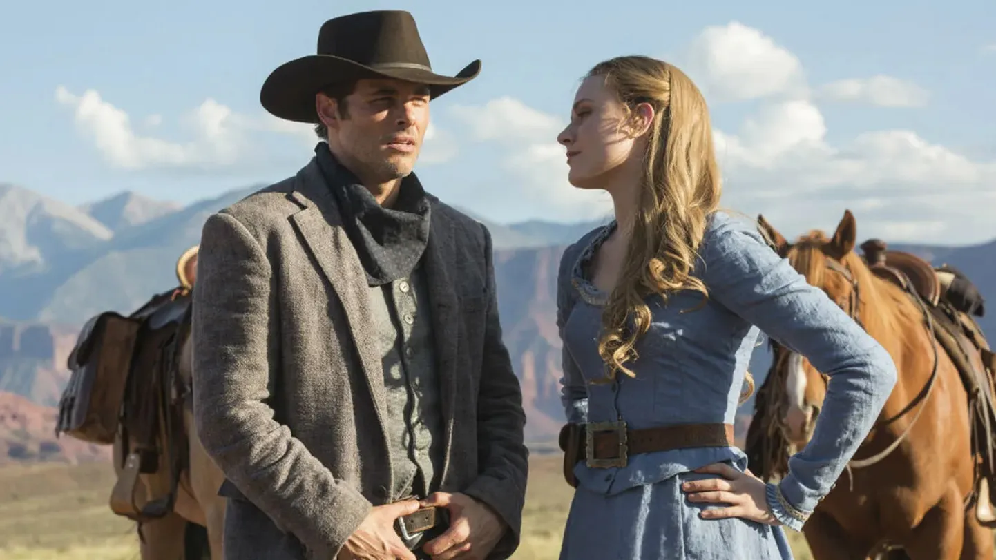 Näitlejad James Marsden ja Evan Rachel Wood «Westworld».