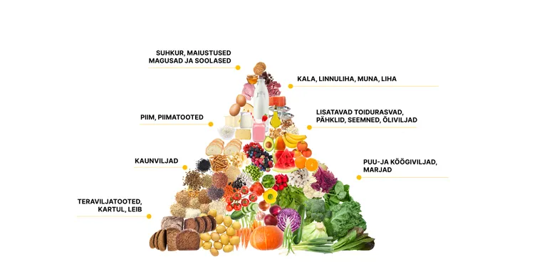 Selline näeb välja põhjamaine toidupüramiid.
