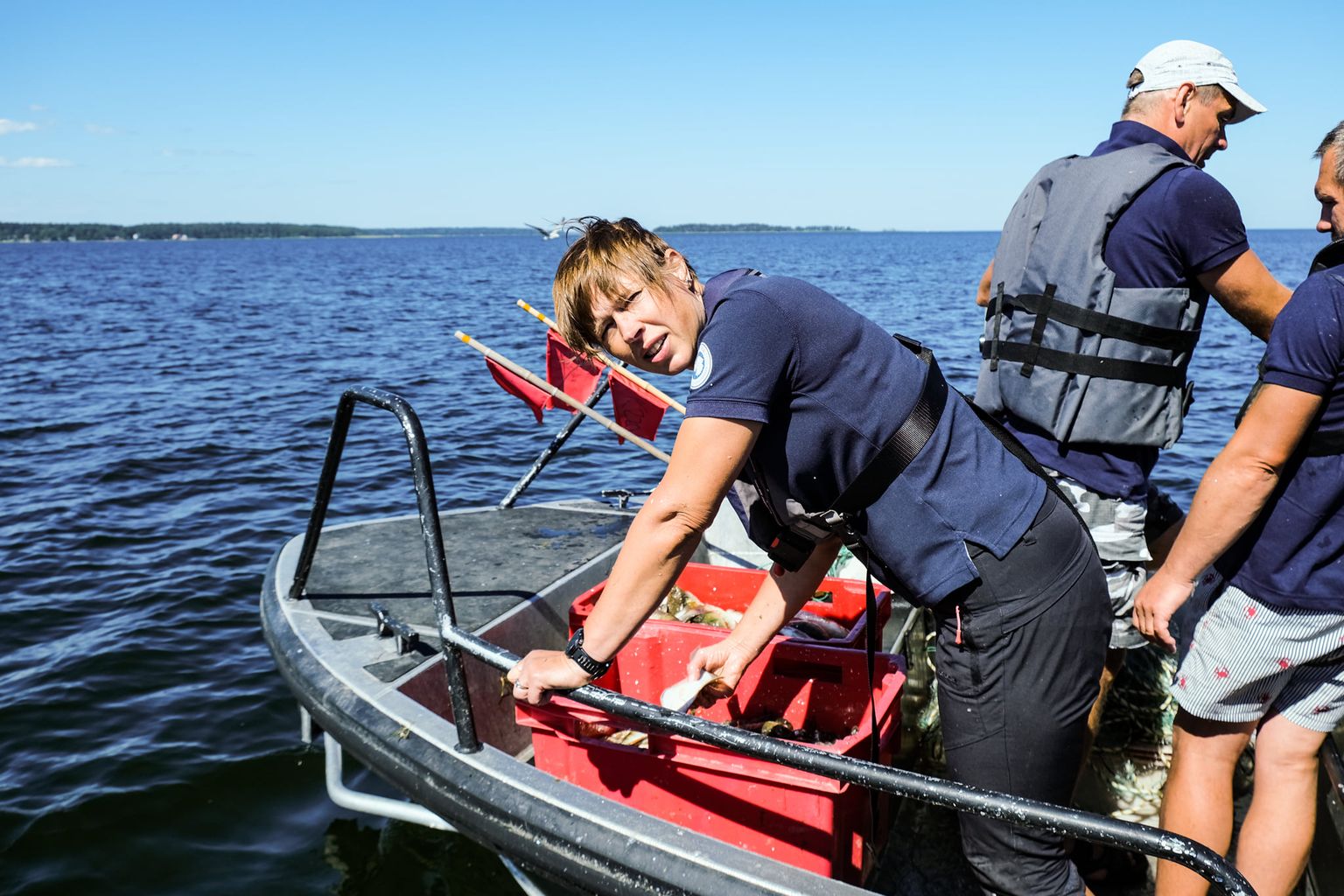 President Kersti Kaljulaid käis koos Käsmu kaluritega pühapäeval merel kalal