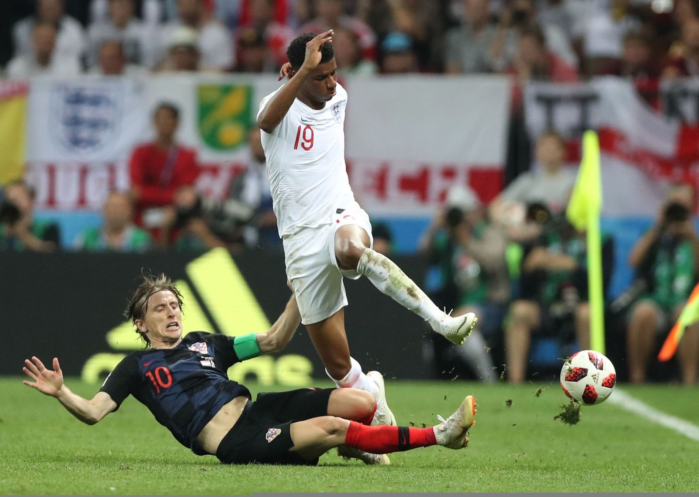 2018. aasta jalgpalli maailmameistrivõistluste poolfinaali Horvaatia ja Inglismaa vahel.