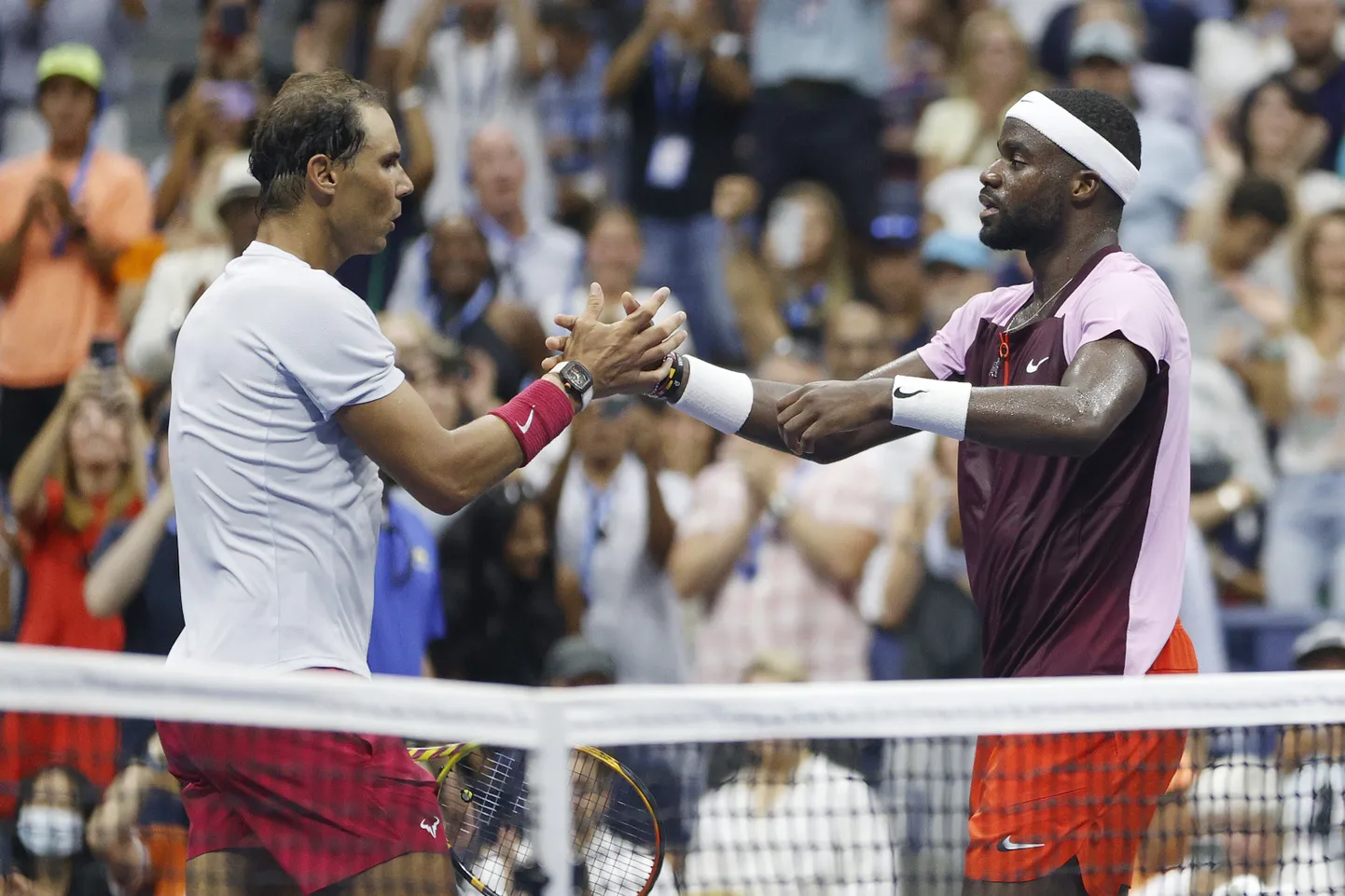 Rafael Nadal (vasakul) ja Frances Tiafoe.