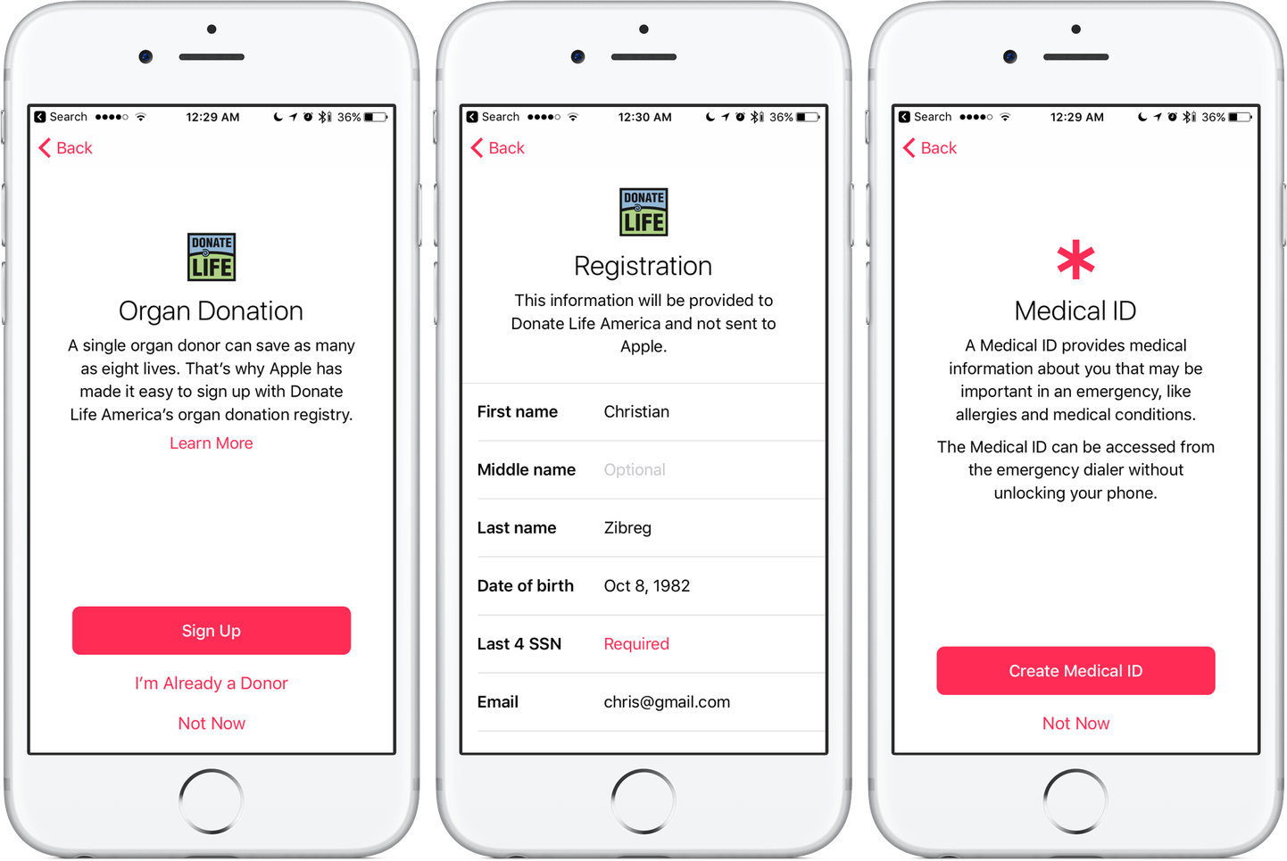 Uus iOS 10 operatsioonisüsteem toob olulise doonorlusega seotud täienduse ka terviserakendusse Health.