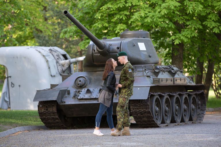 Танк «т-34» в Эстонском военном музее, который музей получил в 2015 году. 16 августа 2022 в музей привезли нарвский танк, таким образом в музее можно увидеть два танка «т-34». Фото иллюстративное.
