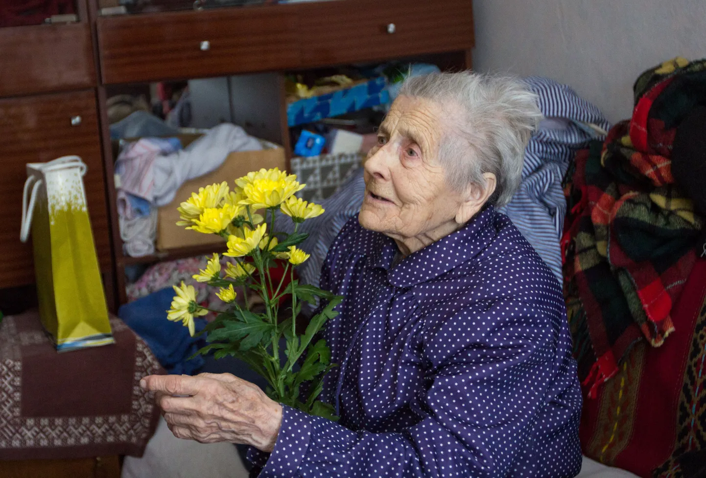 Anna Kütt 103. sünnipäeval.