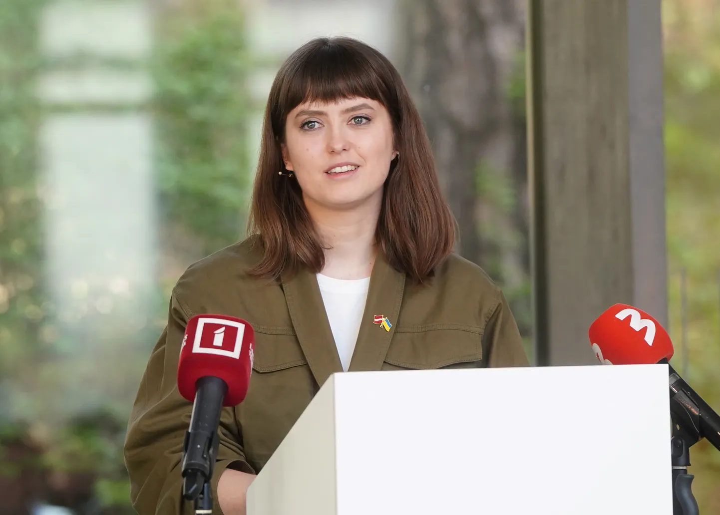 Partijas "Progresīvie" līdzpriekšsēdētāja Justīne Panteļējeva.