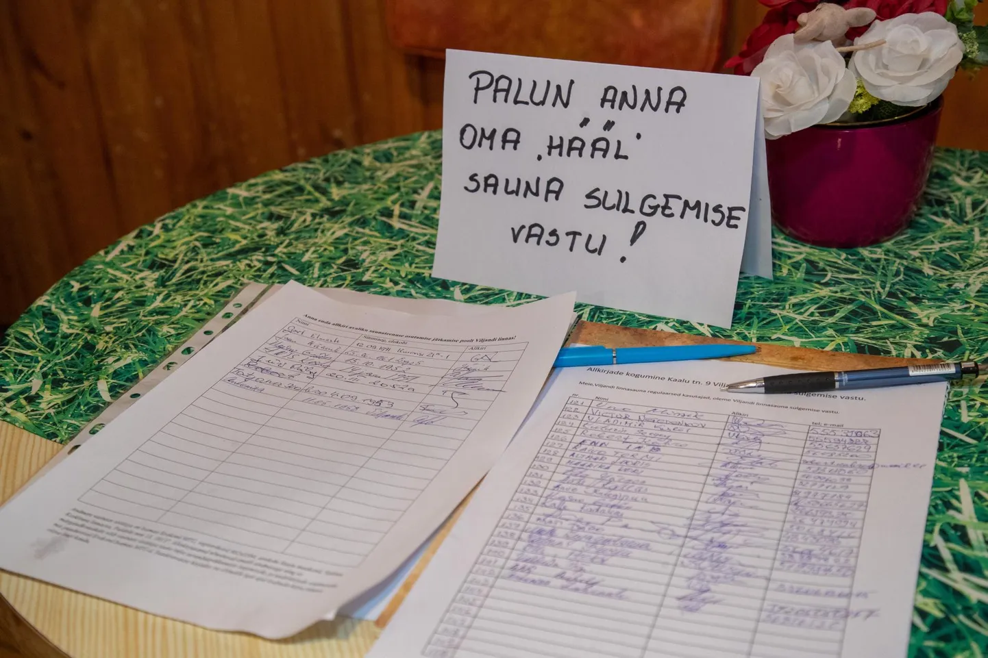 Sauna toetuseks on kogutud üle 280 allkirja.