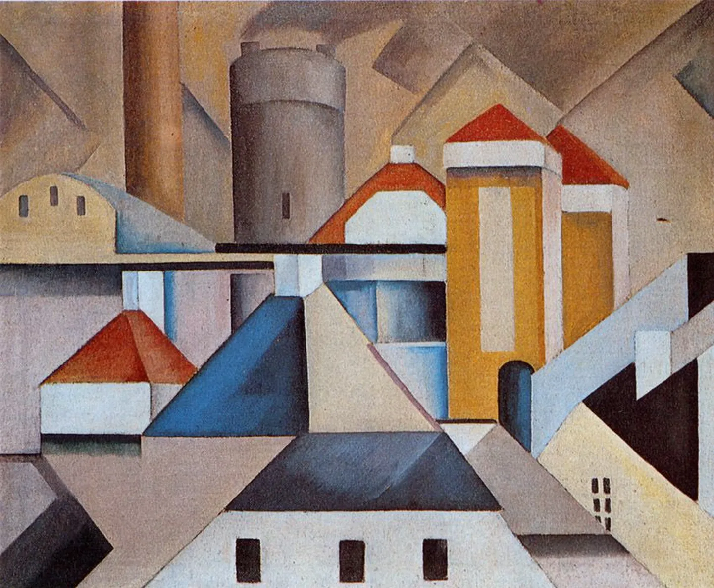 Vaade vabrikule. Õli. 1924.