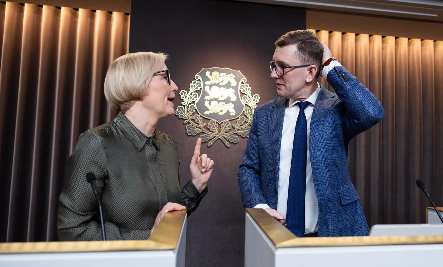 Haridusminister Kristina Kallas ja peaminister Kristen Michal.