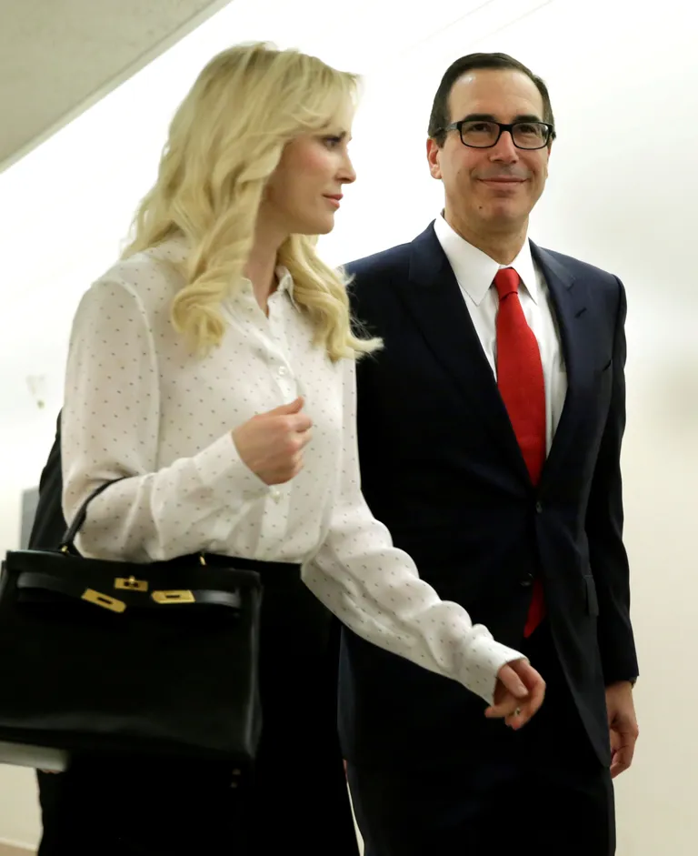 Steven Mnuchin ja ta naine Louise Linton