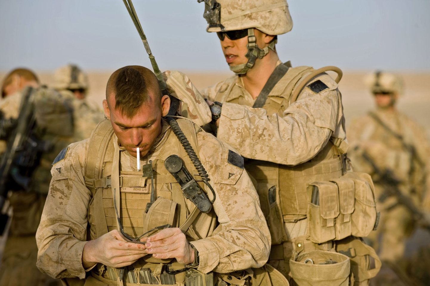 Afganistanis teeniva Ühendriikide sõduri suitsupaus.