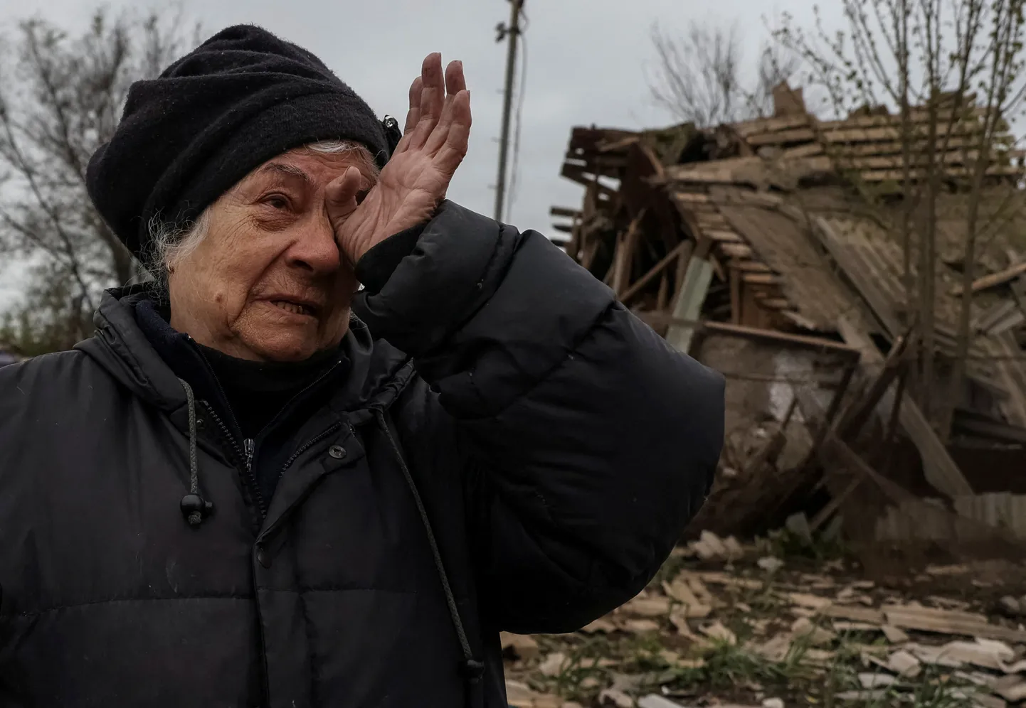 Dnipropetrovski oblasti Pavlohradi elanik, kelle maja hävis Vene vägede pommitamises