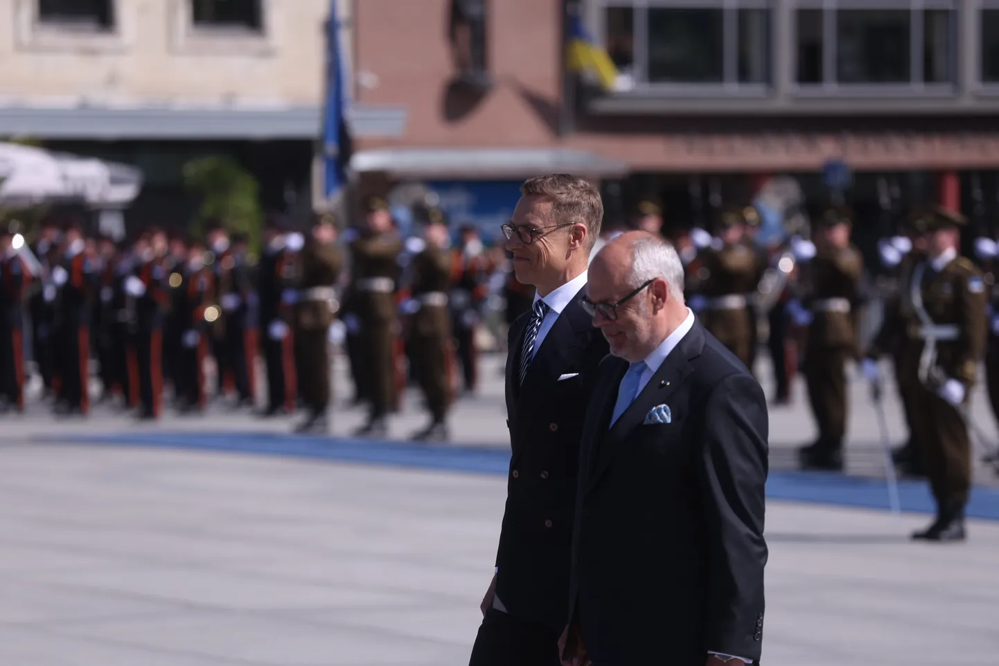 Soome president Alexander Stubb Vabaduse väljakul.