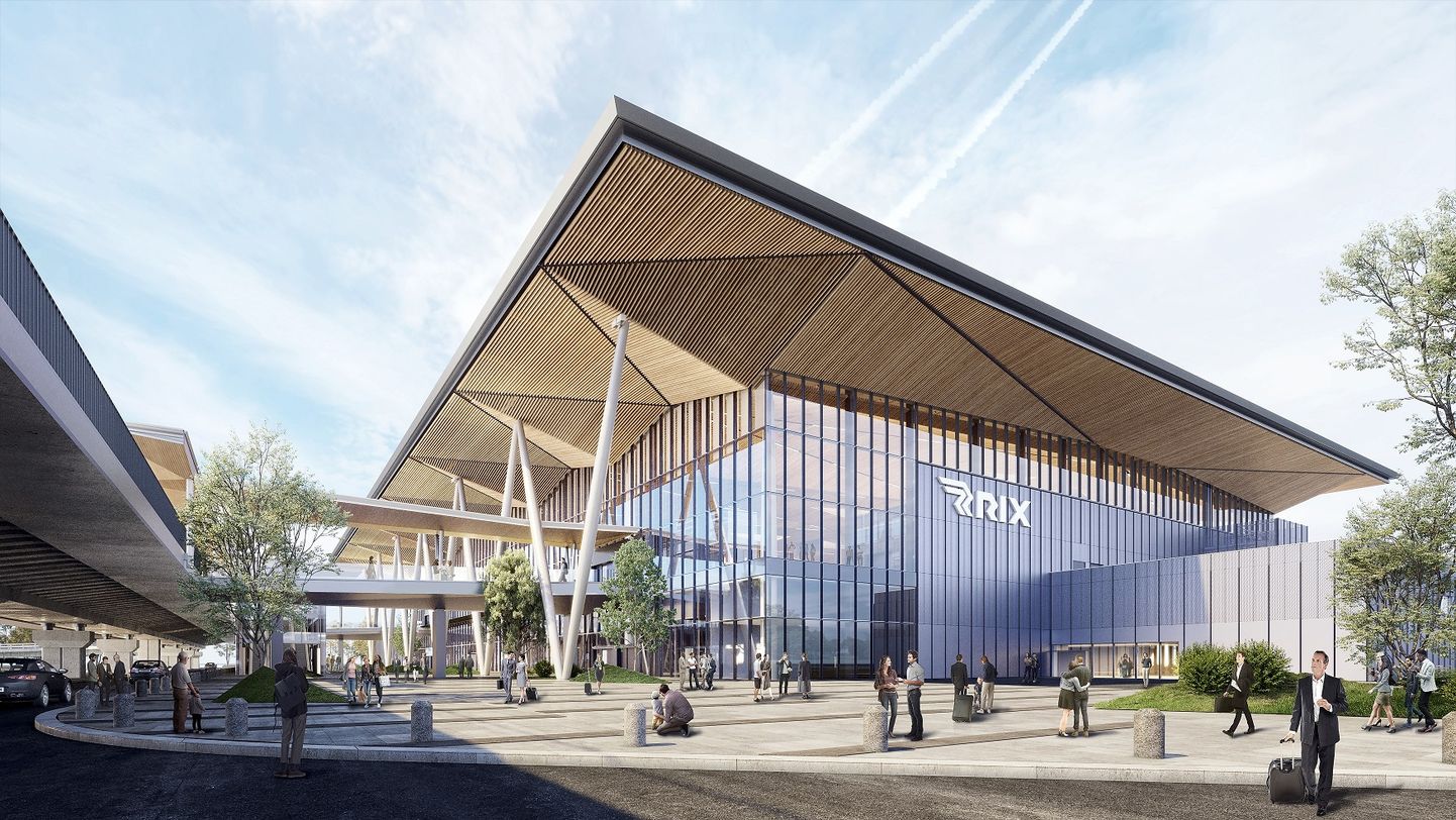 Проект нового здания пассажирского терминала Рижского аэропорта.