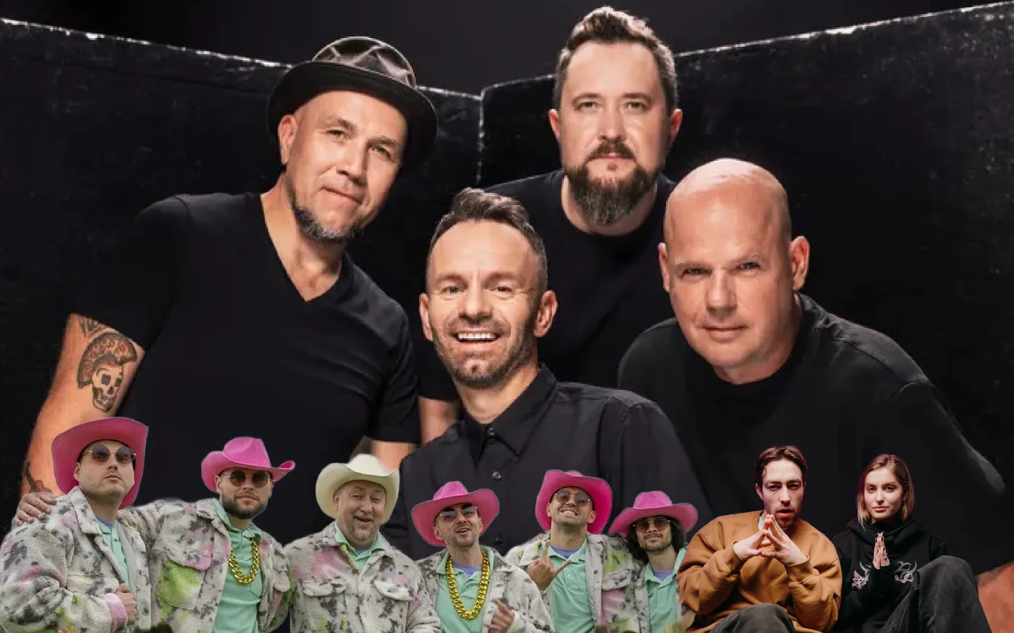 Rokgrupa "R.A.P.", deju meistari "Bermudu Divstūris" ar kantrī dziedoņiem no "Apvedceļa" un superduets Fiņķis un Patrisha.