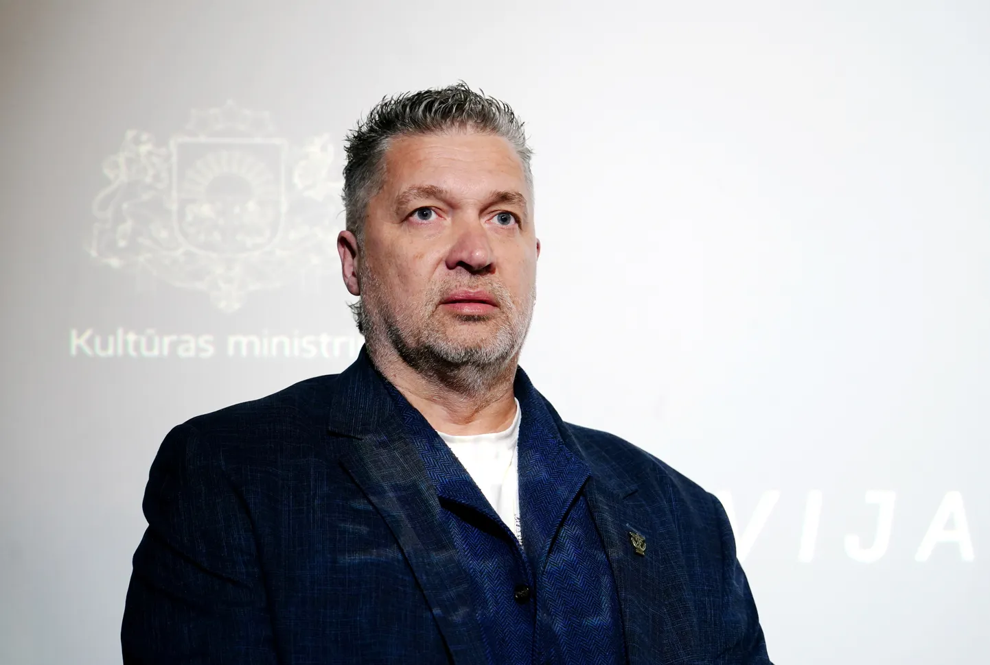 Biedrības "Latvijas skaņu ierakstu producentu, izdevēju un izplatītāju apvienība" valdes priekšsēdētājs Uģis Higo Glāzītis-Āboltiņš.