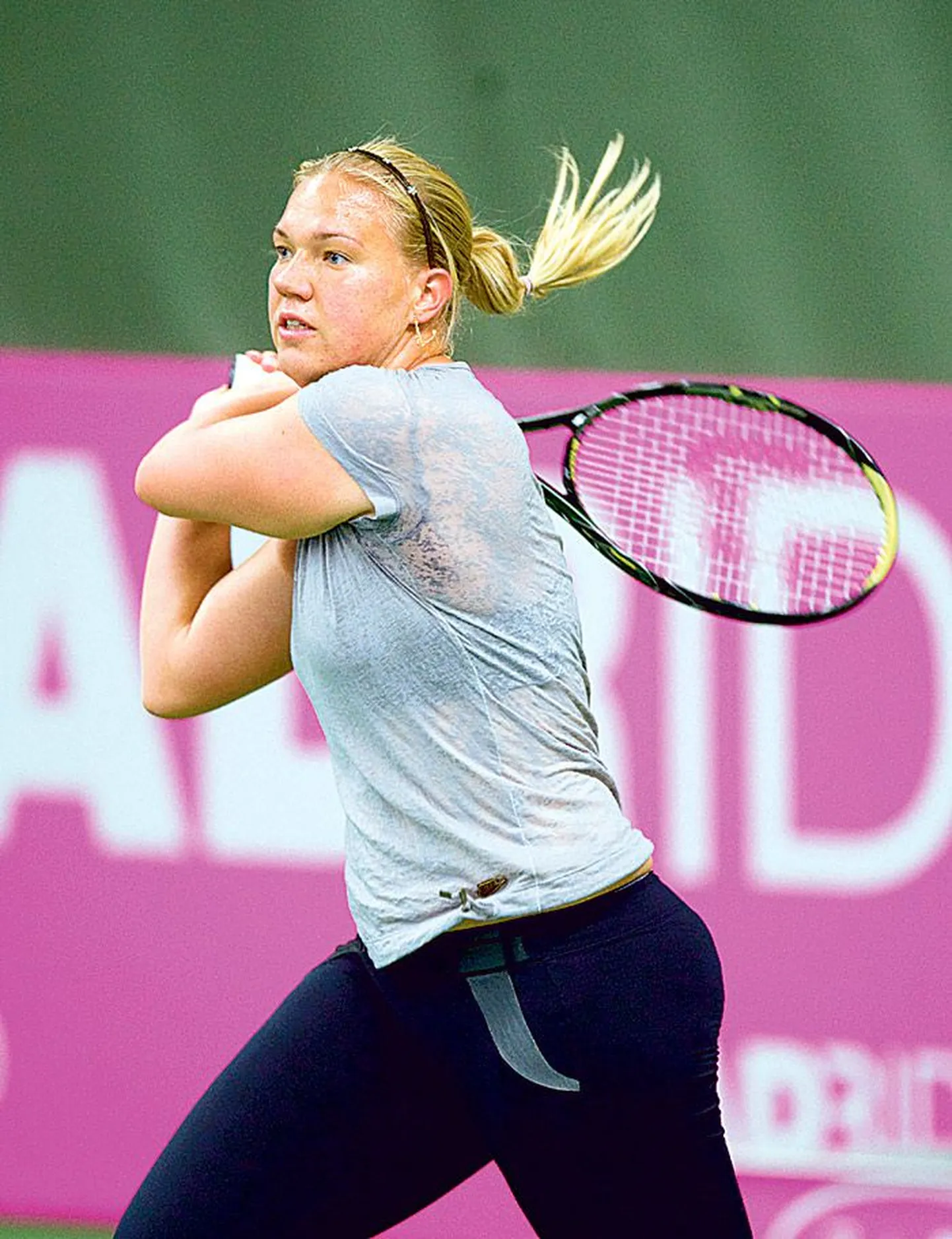 Kaia Kanepi treeningul.