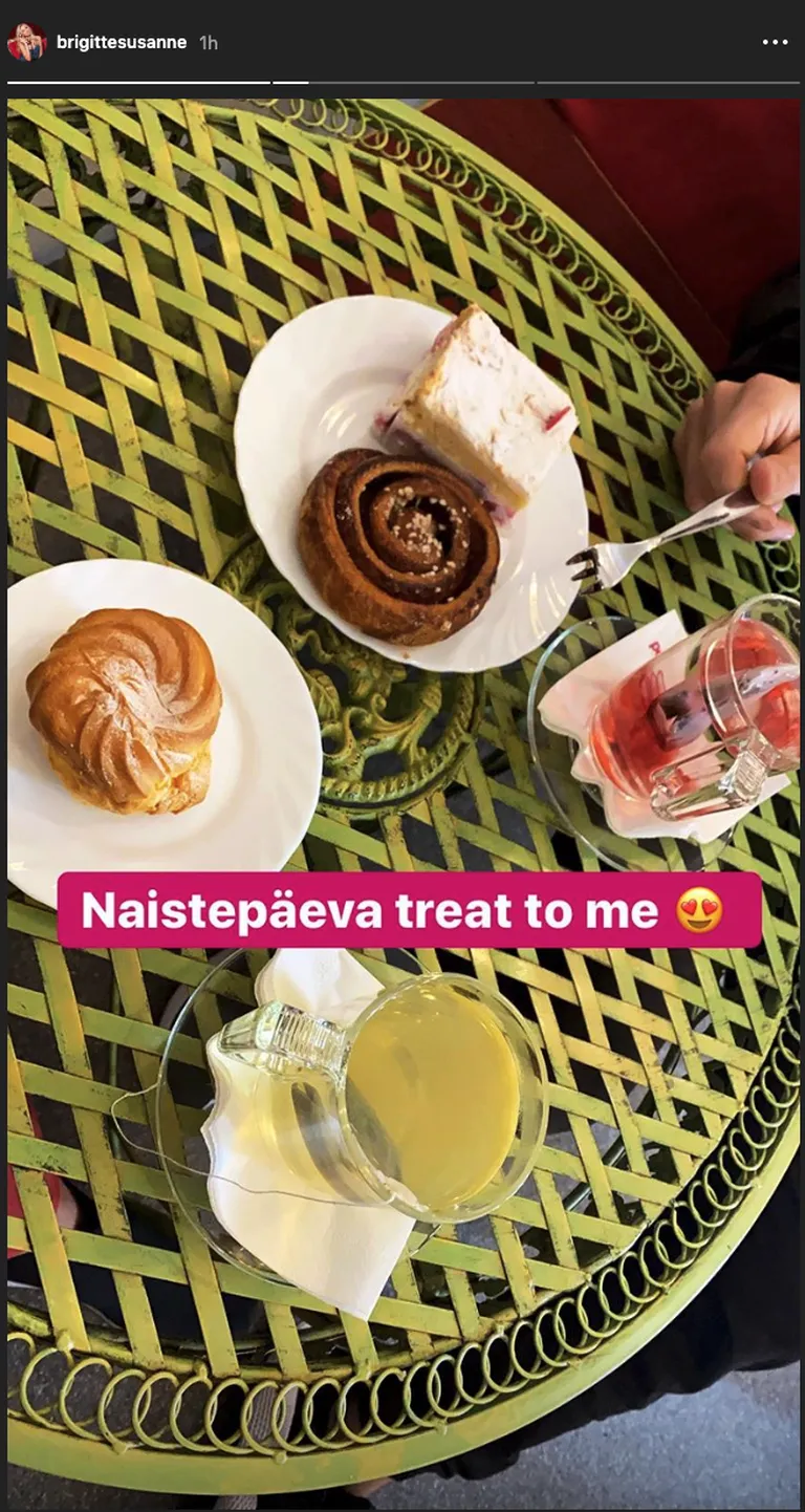 Kuvatõmmis Brigitte Susanne Hundi Instagram Story'st.