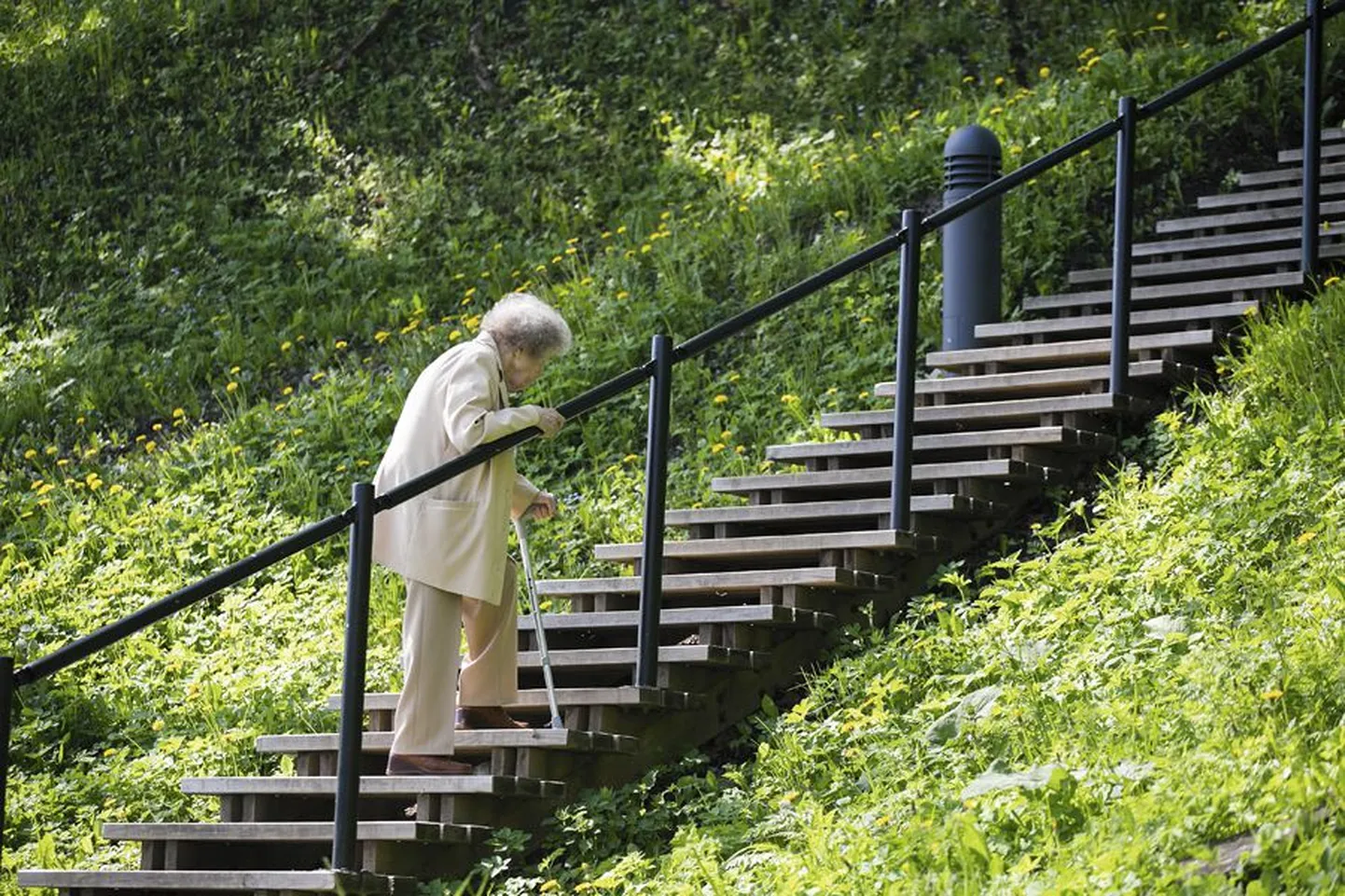 Astmahoo korral soovitavad arstid kummarduda haigel ettepoole, sest nii on ­kergem hingata. ­Toetuda võib kasvõi trepi käsipuule.