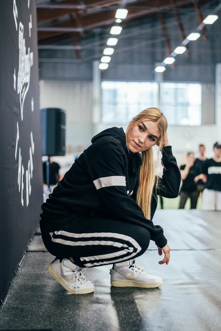 JJ-Street Crew liige ja Joel Juhi õpilane Eva Vihtol.