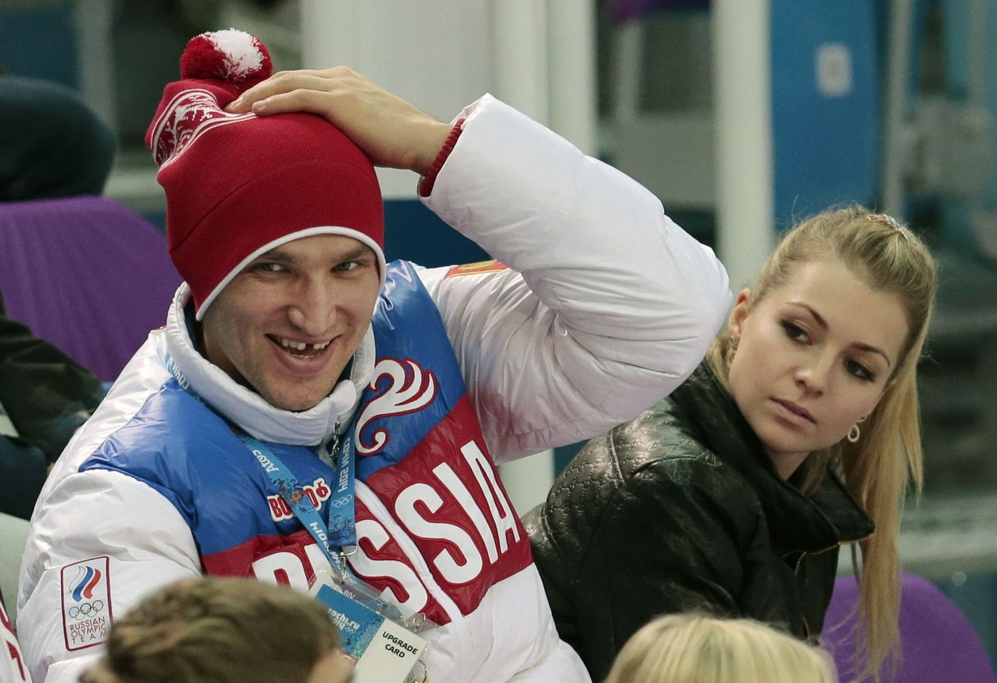 Venemaa hokimängija Alexander Ovechkin ja tema kihlatu tennisist Maria Kirilenko.