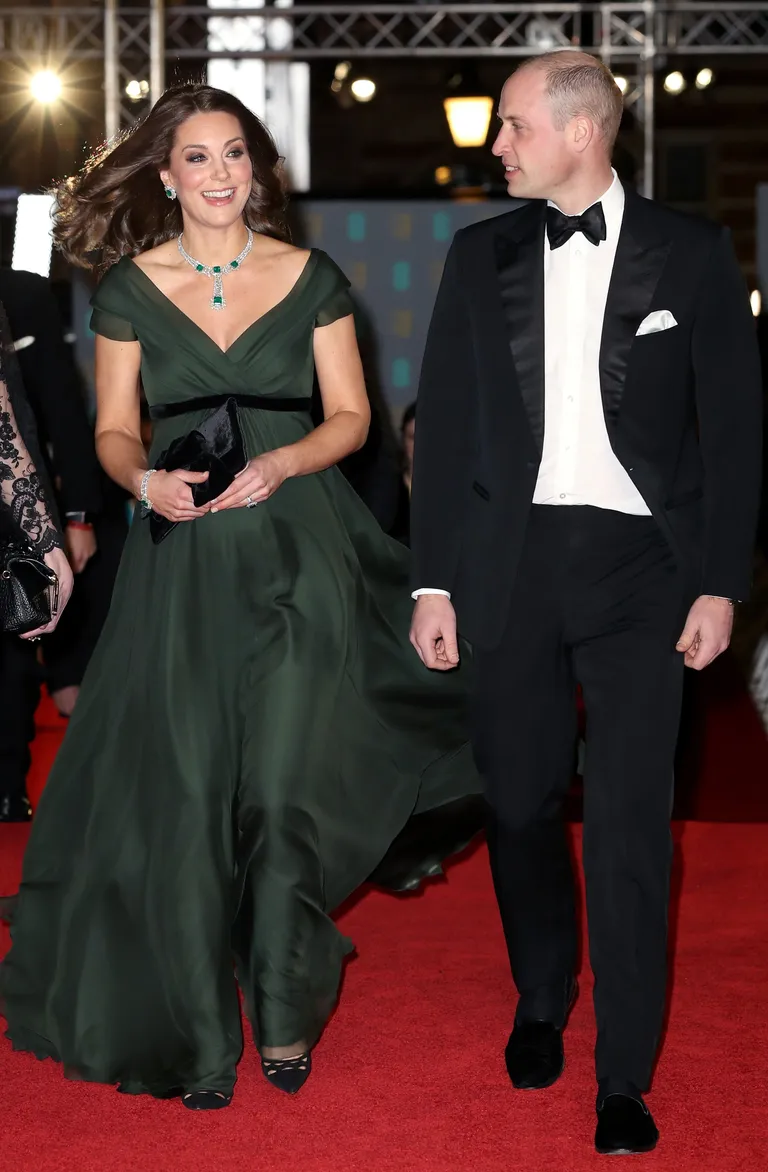 Prints William ja lapseootel Kate BAFTA auhindadel 2018.