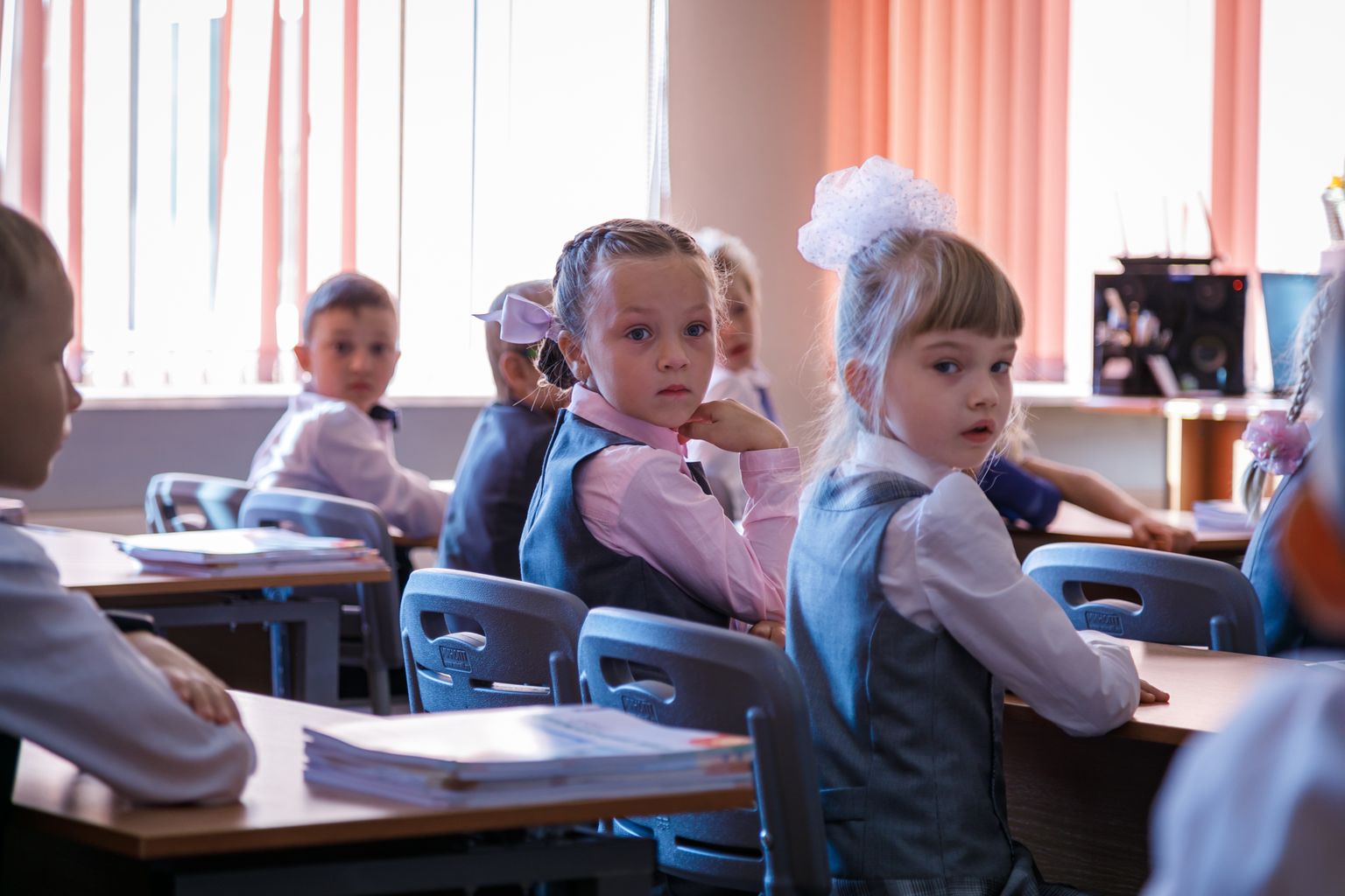 Õpilased Moskva koolis. Foto on illustreeriv.