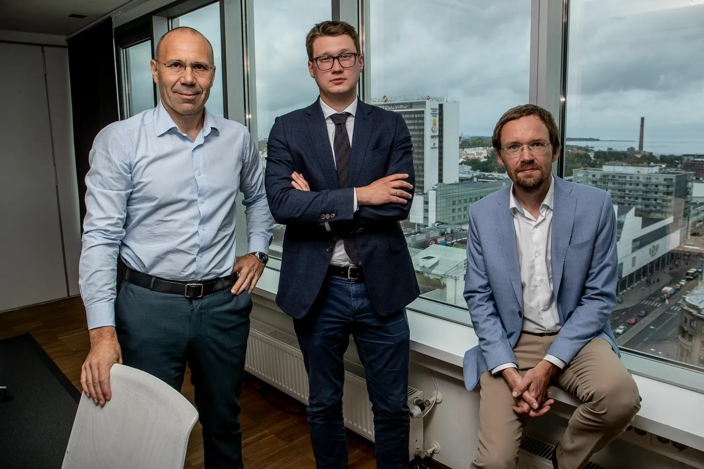 LHV Varahalduse ja fondide juhid Andres Viisemann, Vahur Vallistu ja Romet Enok.