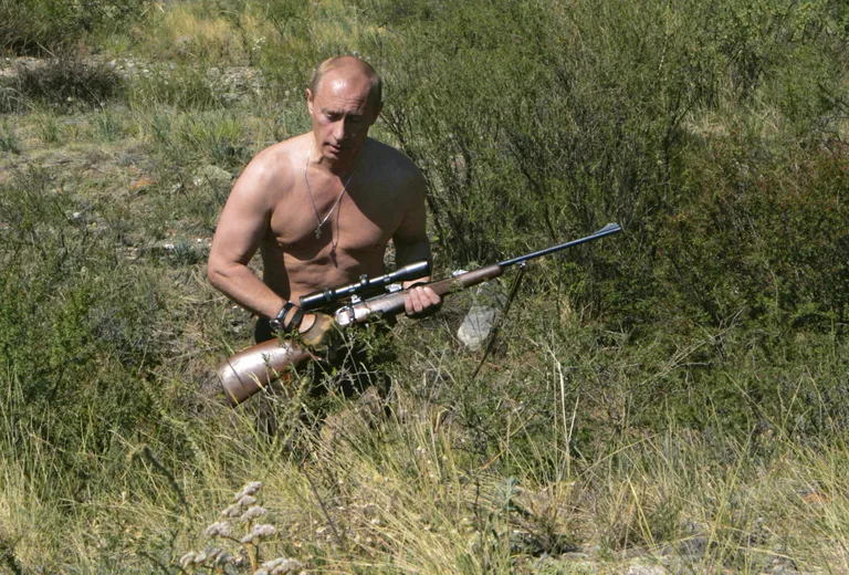 Vladimir Putin 2007 Siberis Tõva piirkonnas jahil