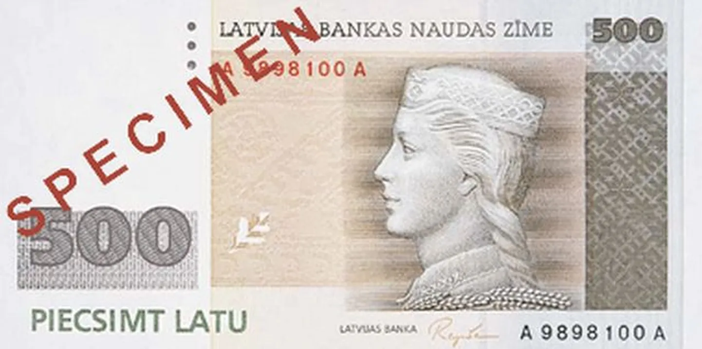 Läti 500-latine rahatäht