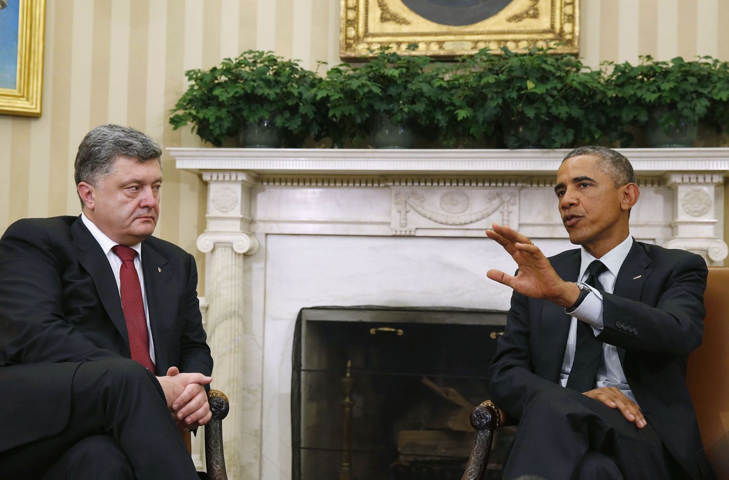 Petro Porošenko ja Barack Obama Valges majas.
