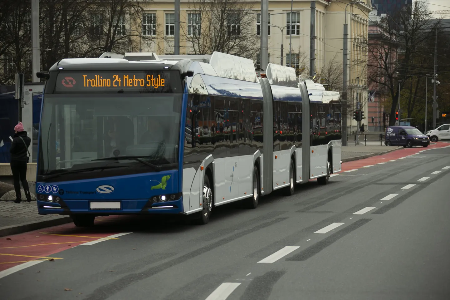 2021. aastal ostetud uus trollibuss Trollino 24 MetroStyle.