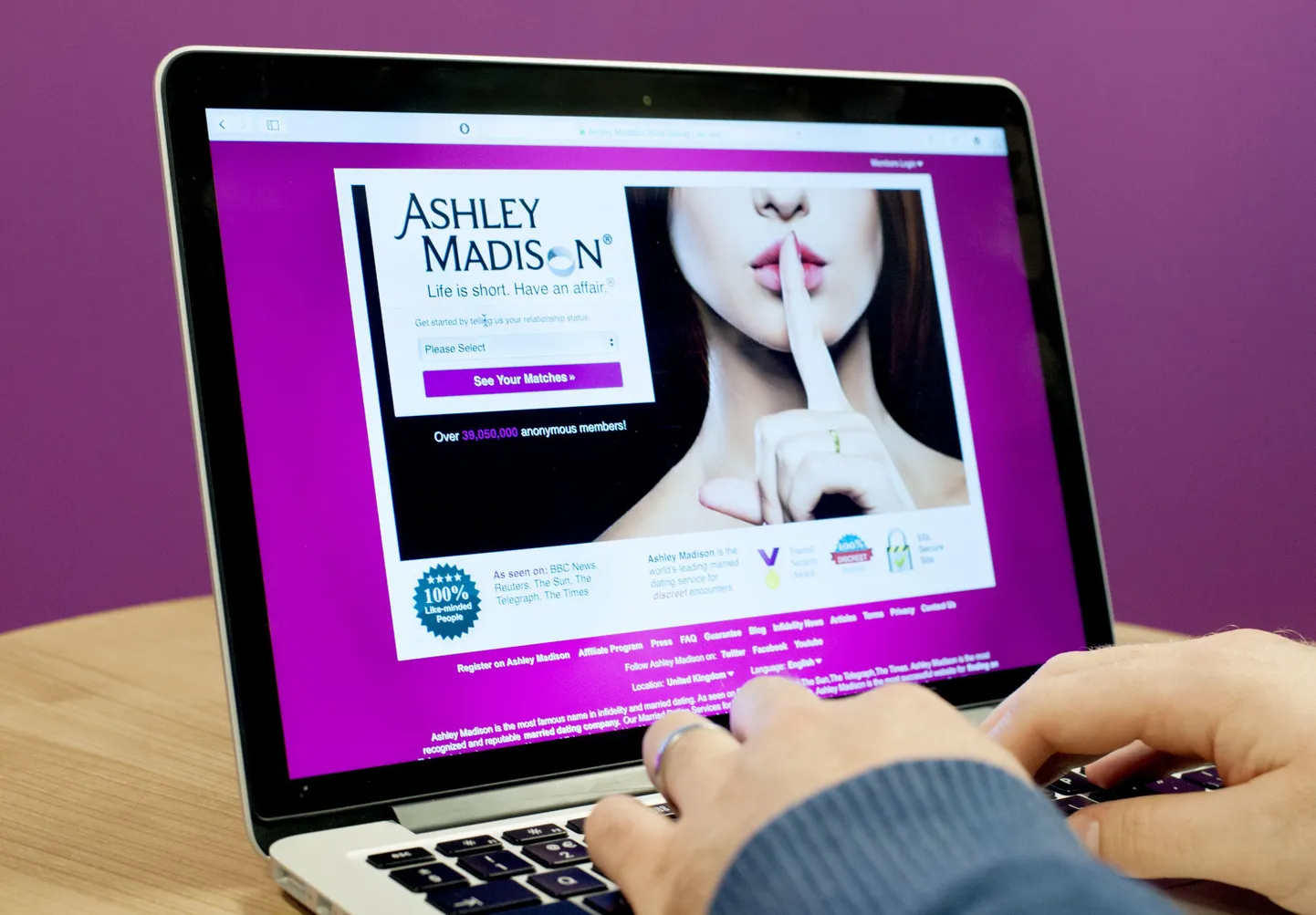 Ashley Madisoni lehekülg.